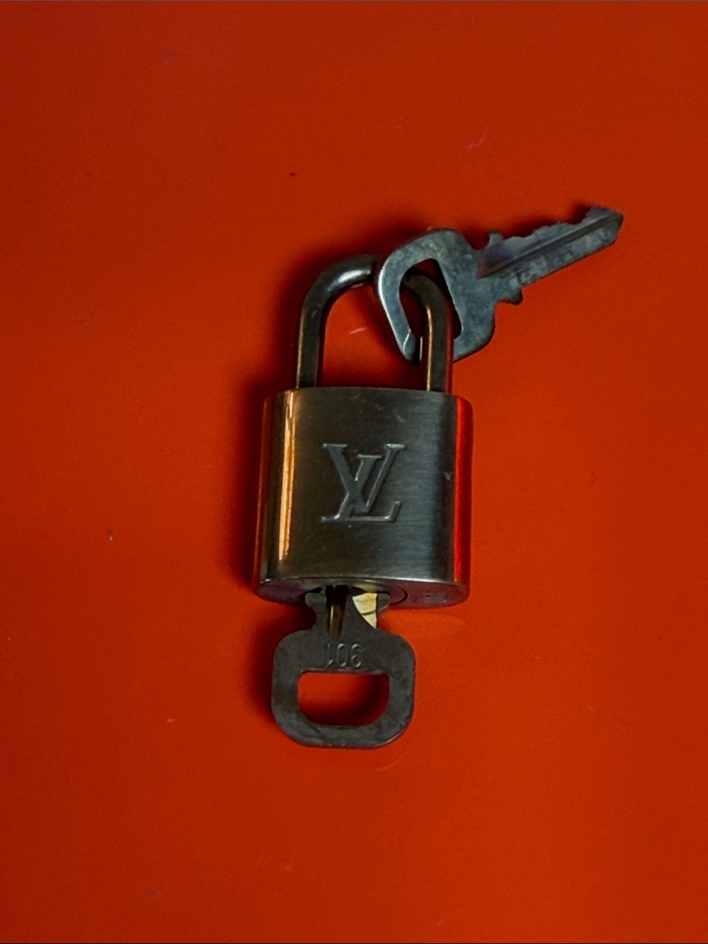Louis Vuitton Gold Padlock with 2 keys